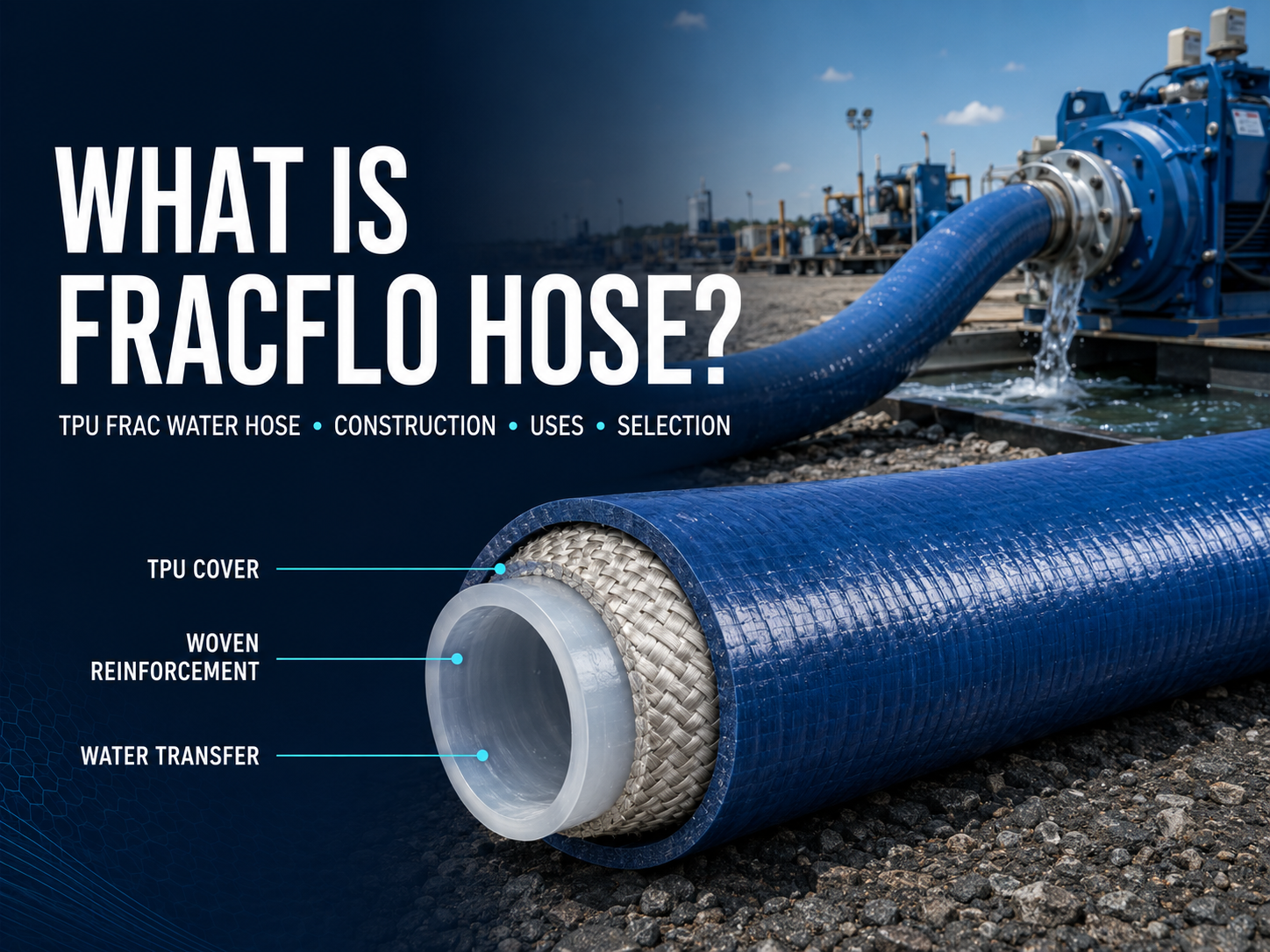 ¿Qué es la manguera Fracflo? Construcción, usos y selección de mangueras de agua TPU Frac